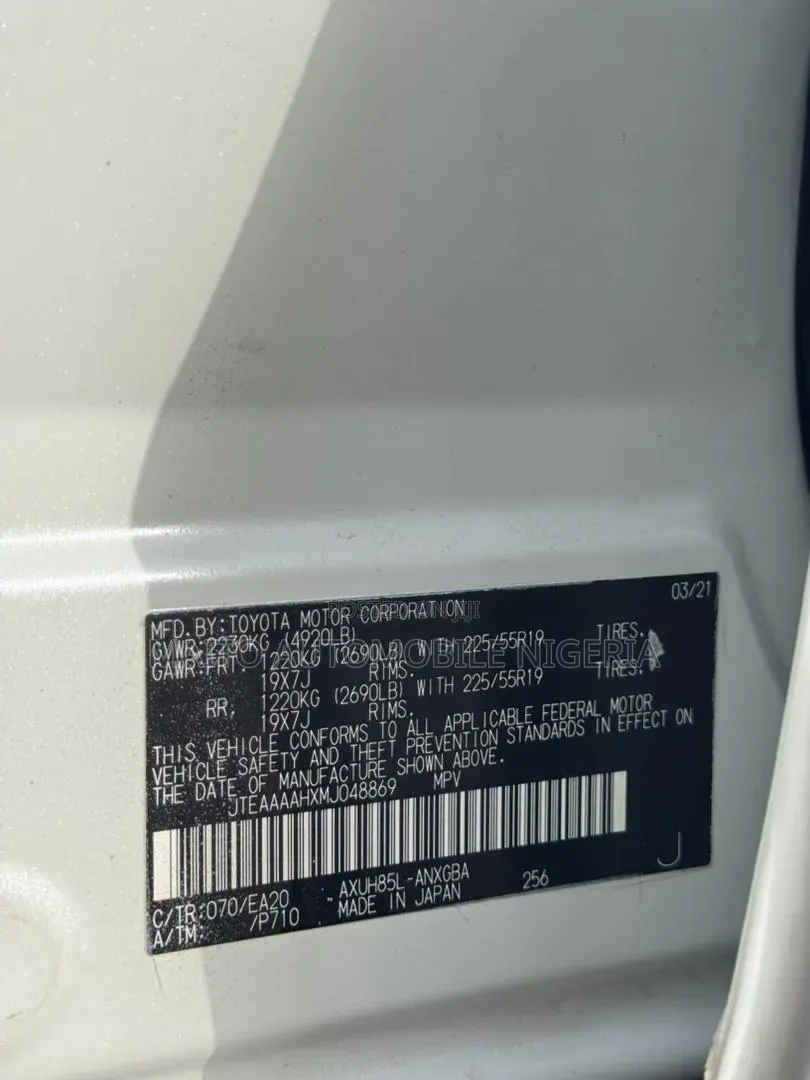 Toyota Venza Limited 2021 White