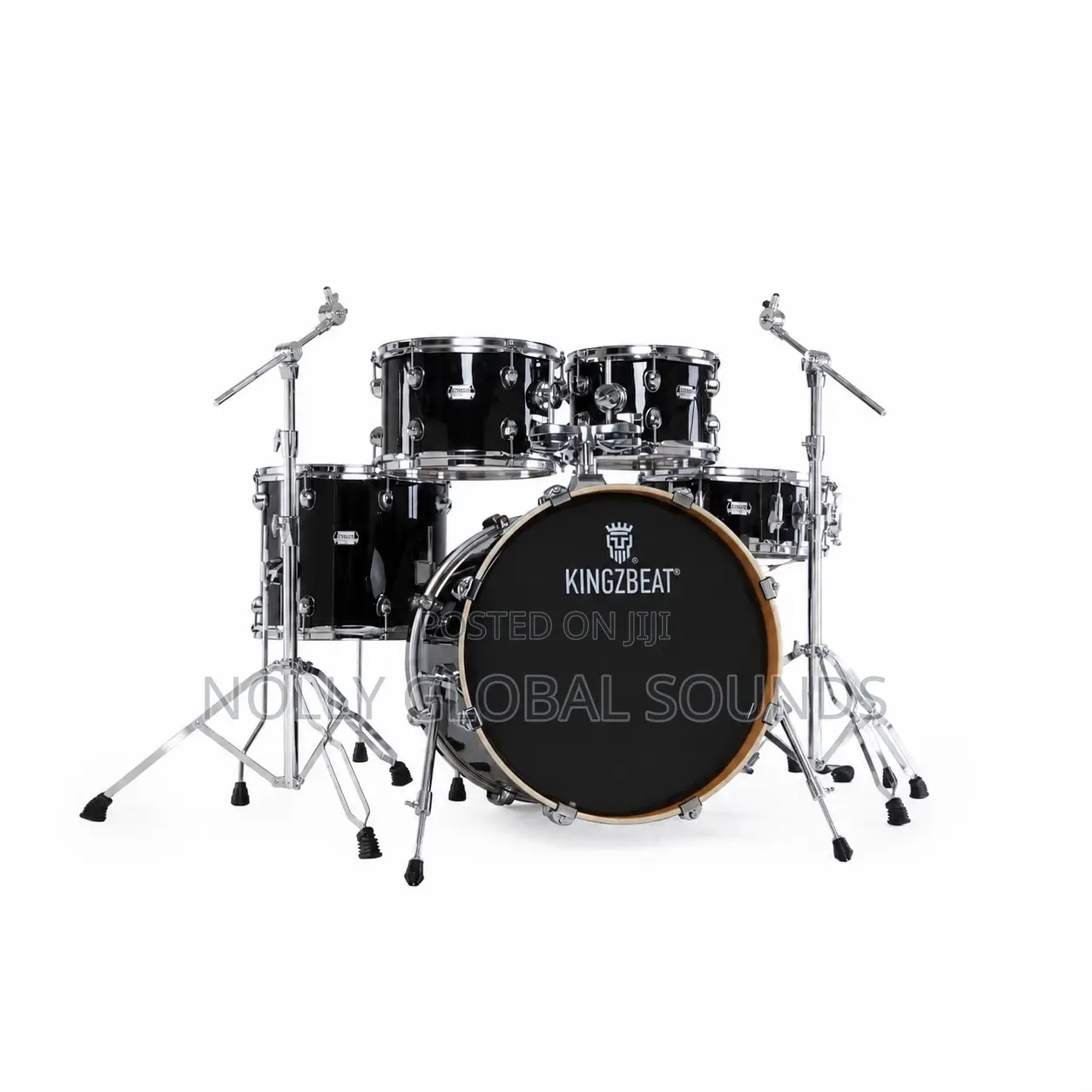Kingzbeat Akg Series 5-Piece Custom Drum Set (Matte Black)