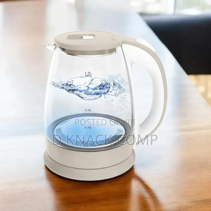 1.8 Liters Blue Light Glass Electric Kettle.