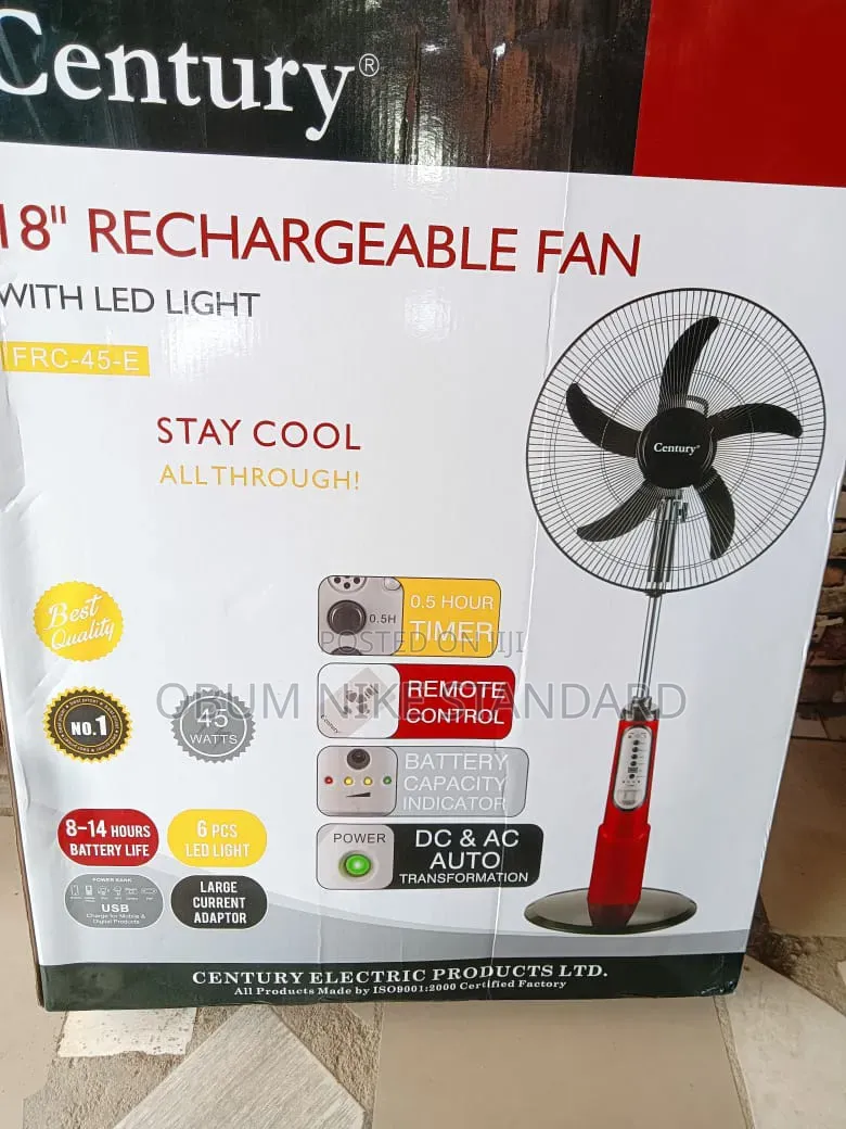 18 Rechargeable Fan