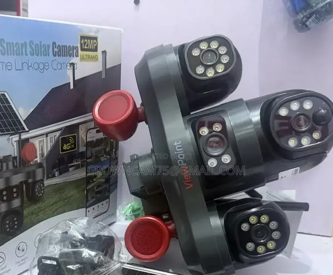 Triple Lens 4g Solar CCTV Camera – Wireless Outdoor PTZ Security Camer