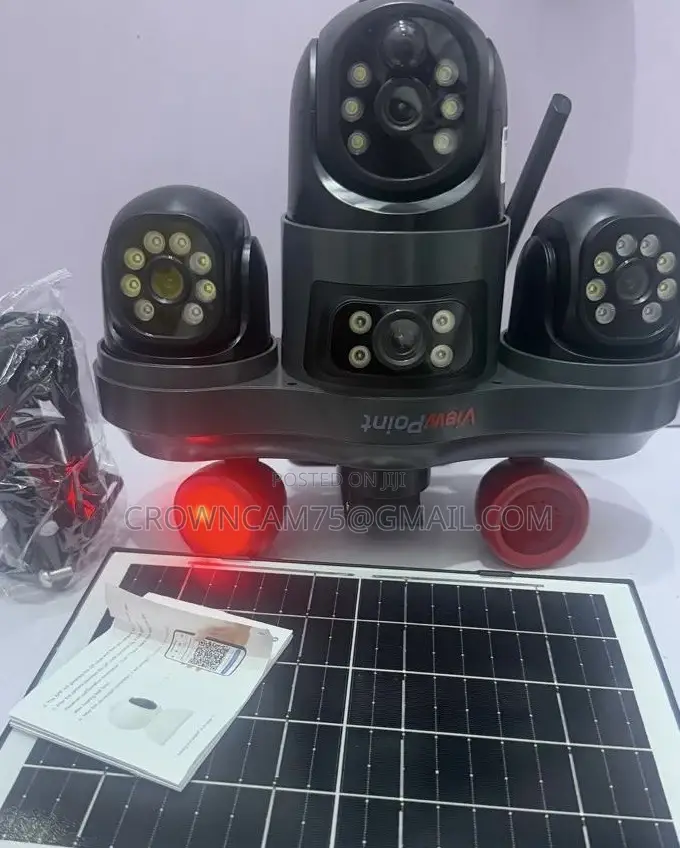 Smart PTZ 3 Lens 4g Solar Powered CCTV Outdoor Camera