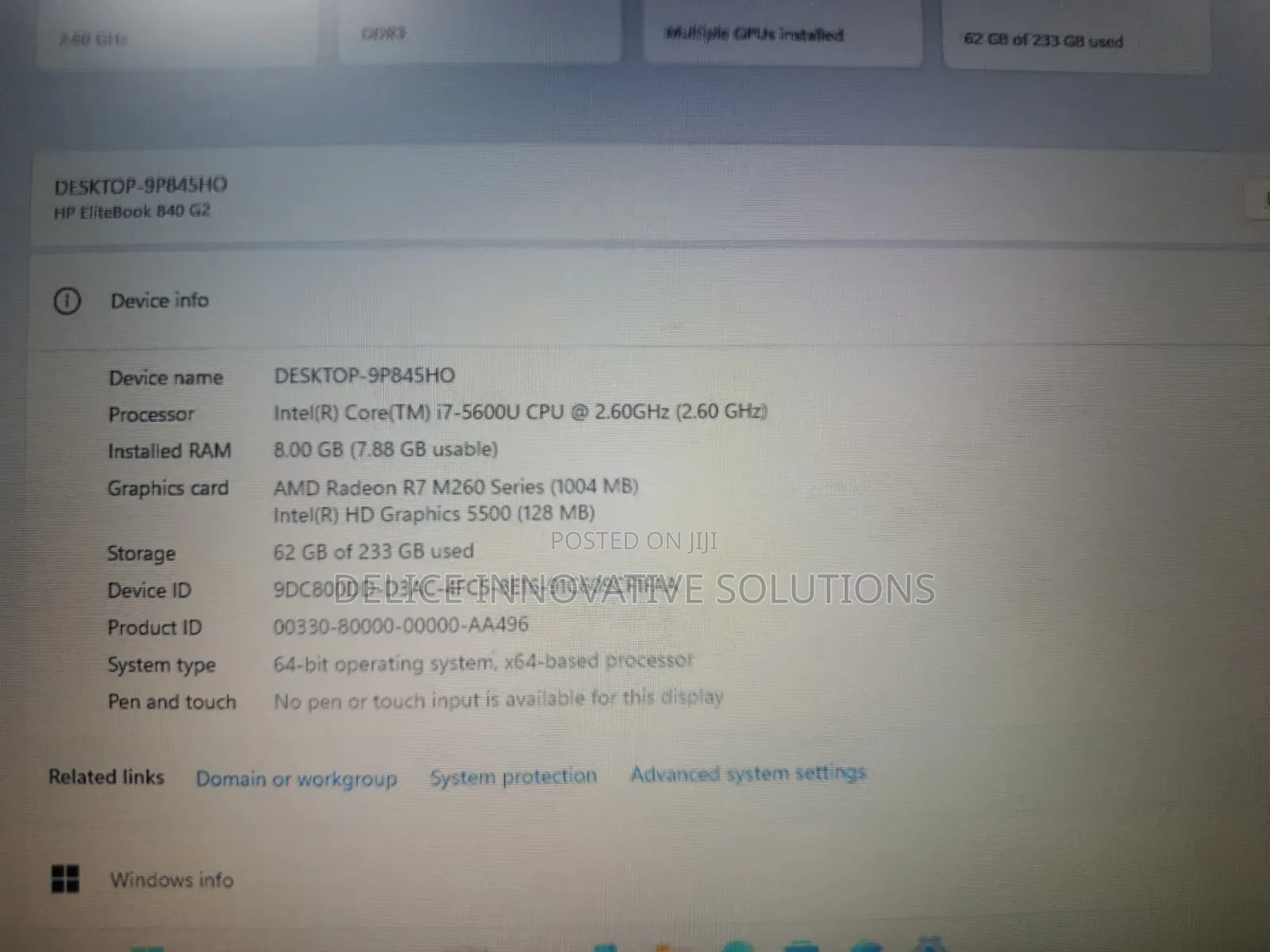 Laptop HP EliteBook 840 G2 8GB Intel Core i7 SSD 256GB