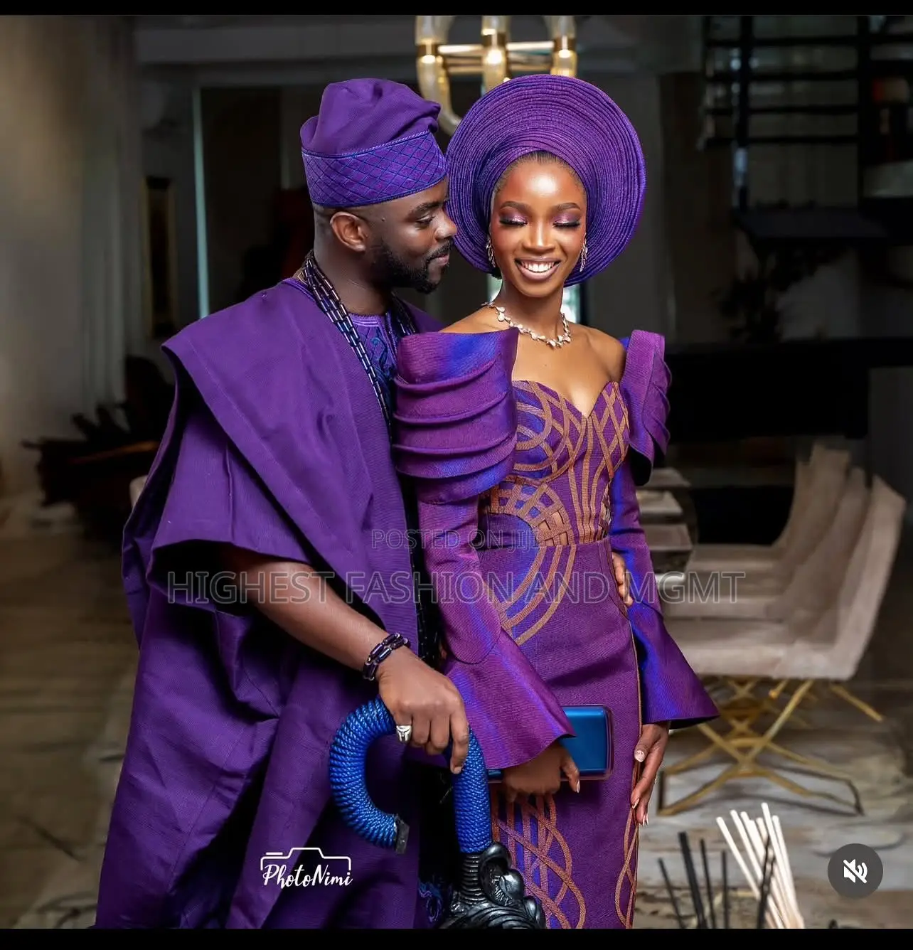 Sculpted Violet Corset Gown Men’S Textured Purple Agbada