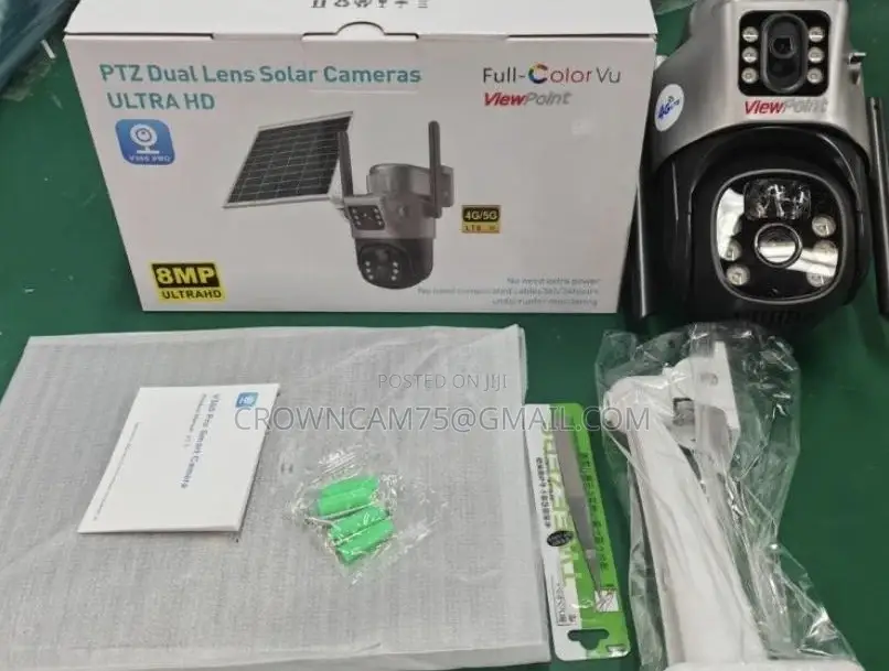 V380 Pro Dual Lens Solar Powered Outdoor Ip Camera 4g Auto Motion