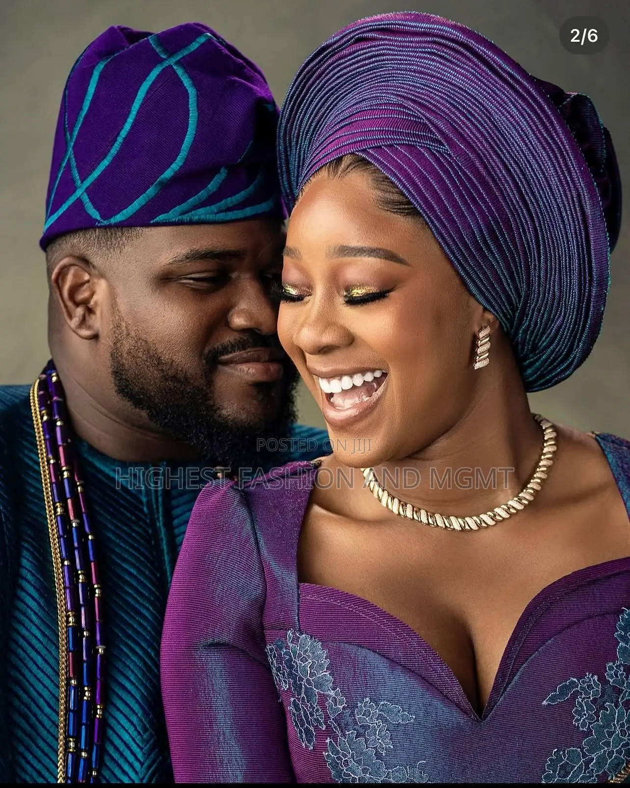 Luxury Violet Iro and Buba Men’S Textured Teal-Panel Agbada