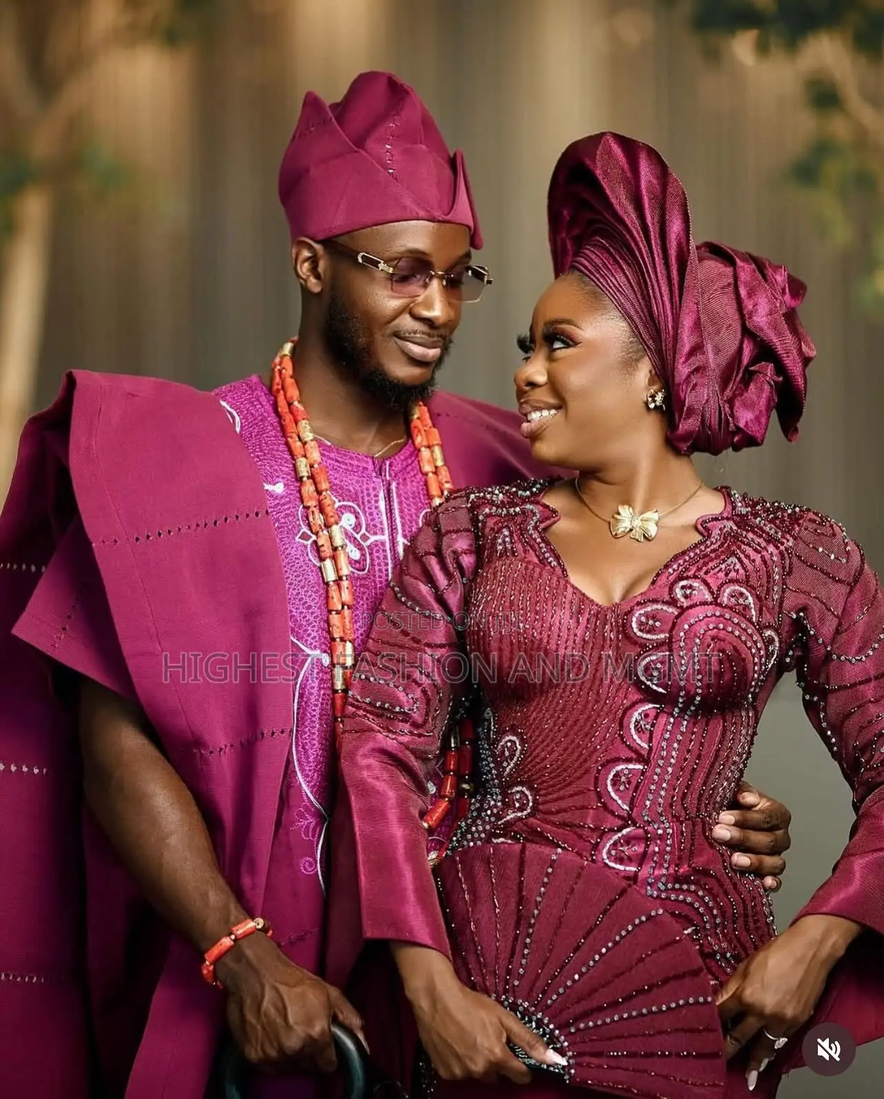 Burgundy Iro and Buba Men’S Embroidered Burgundy Agbada
