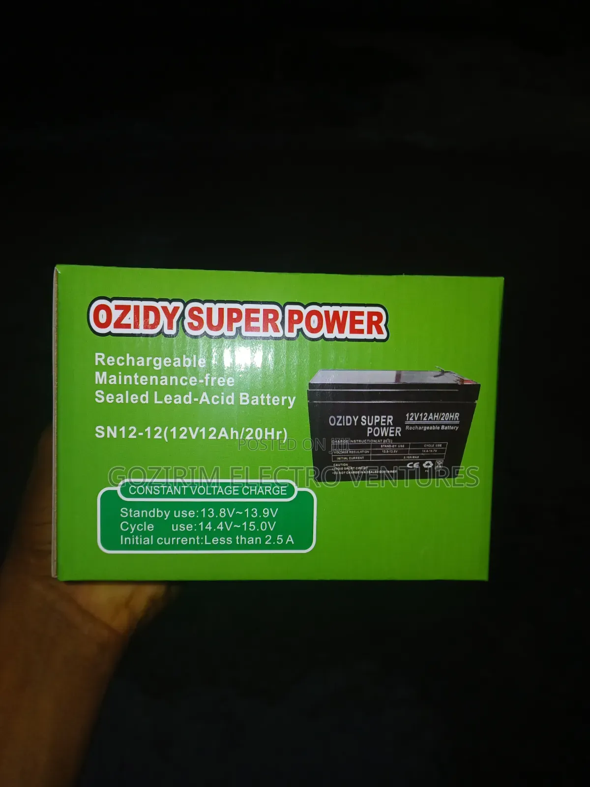 12v 12mha Ozidy Super Power Battery