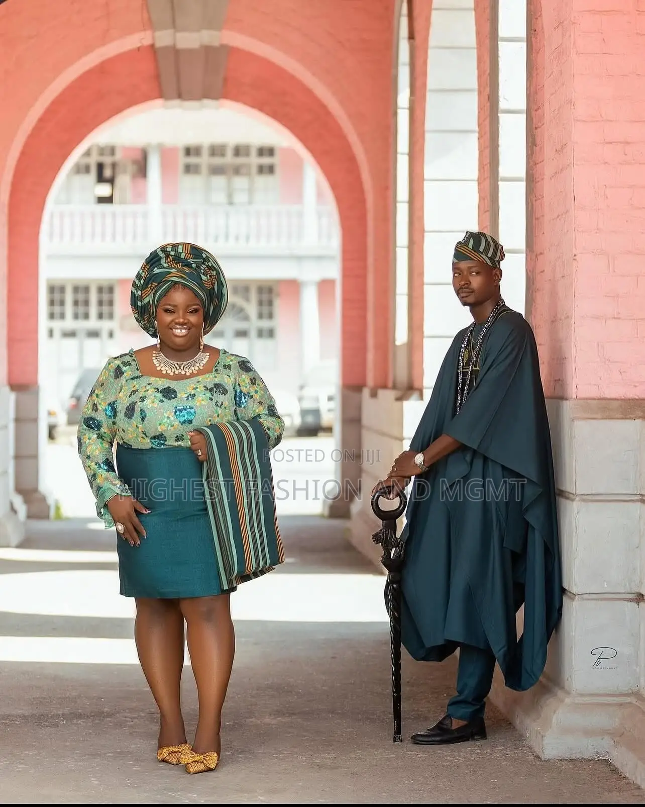 Emerald Iro and Buba Men’S Minimalist Deep Emerald Agbada