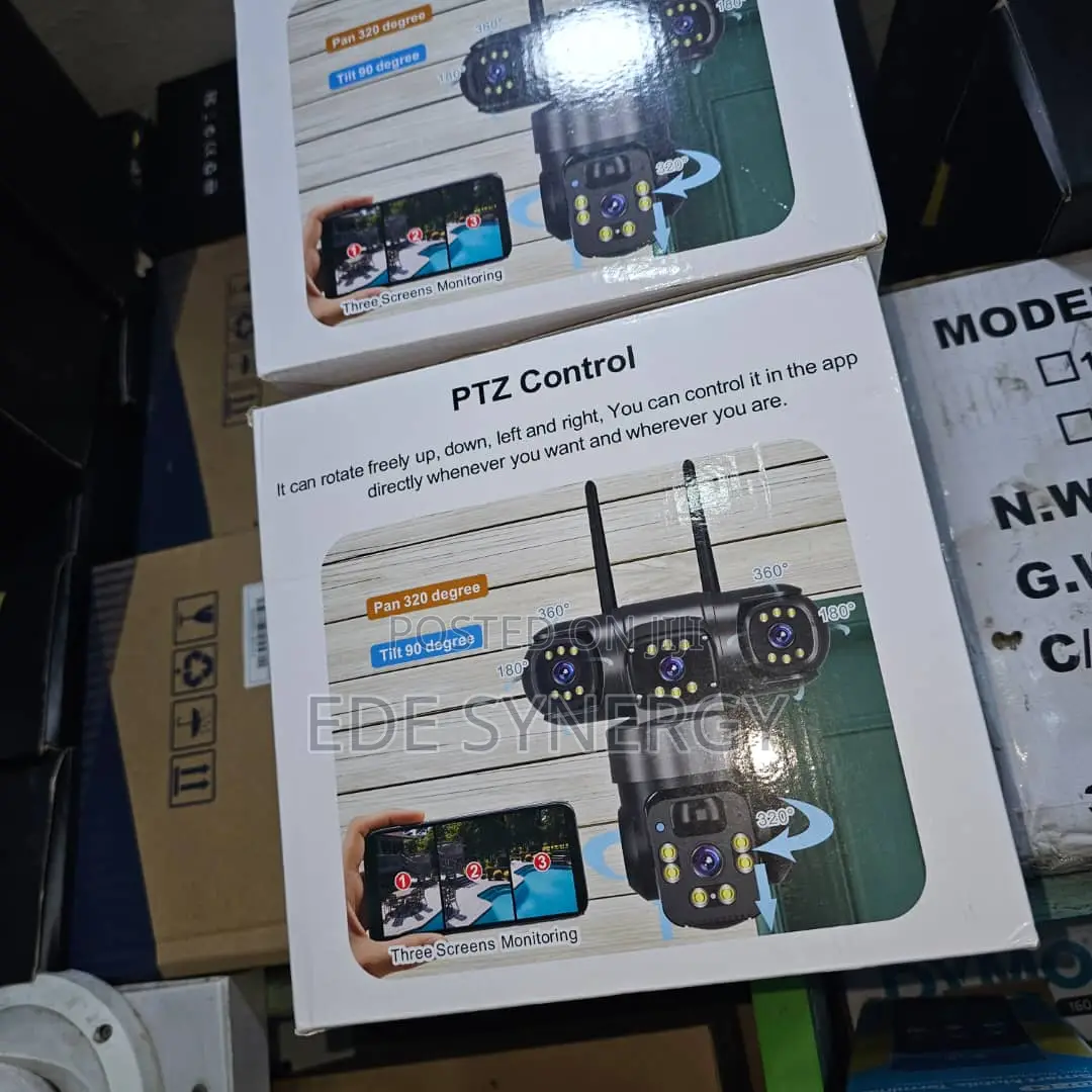 Triple Lense PTZ Camera With Mobile App
