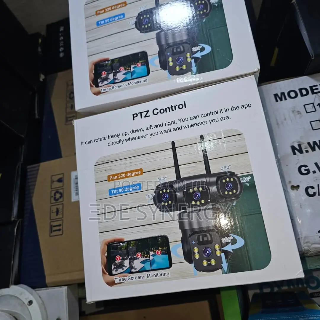 Triple Lense PTZ Camera With Mobile App