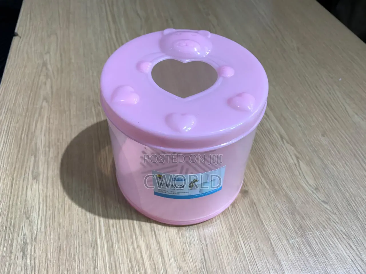 Cute Pink Transparent Tissue Holder