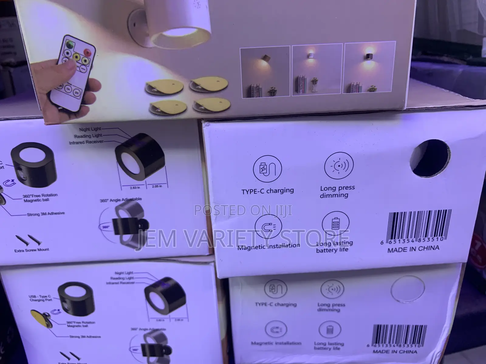 1 Piece Led Wall Lamp With Touch Control Ir Remote 360