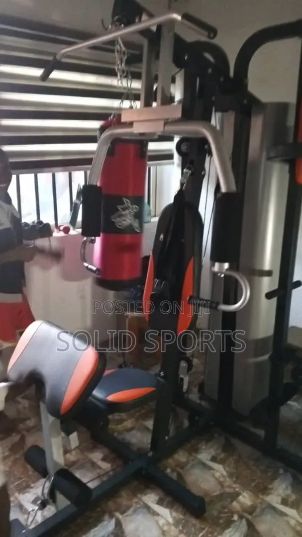 3 Station Gym With Punching Bag and Sit Up Bench and