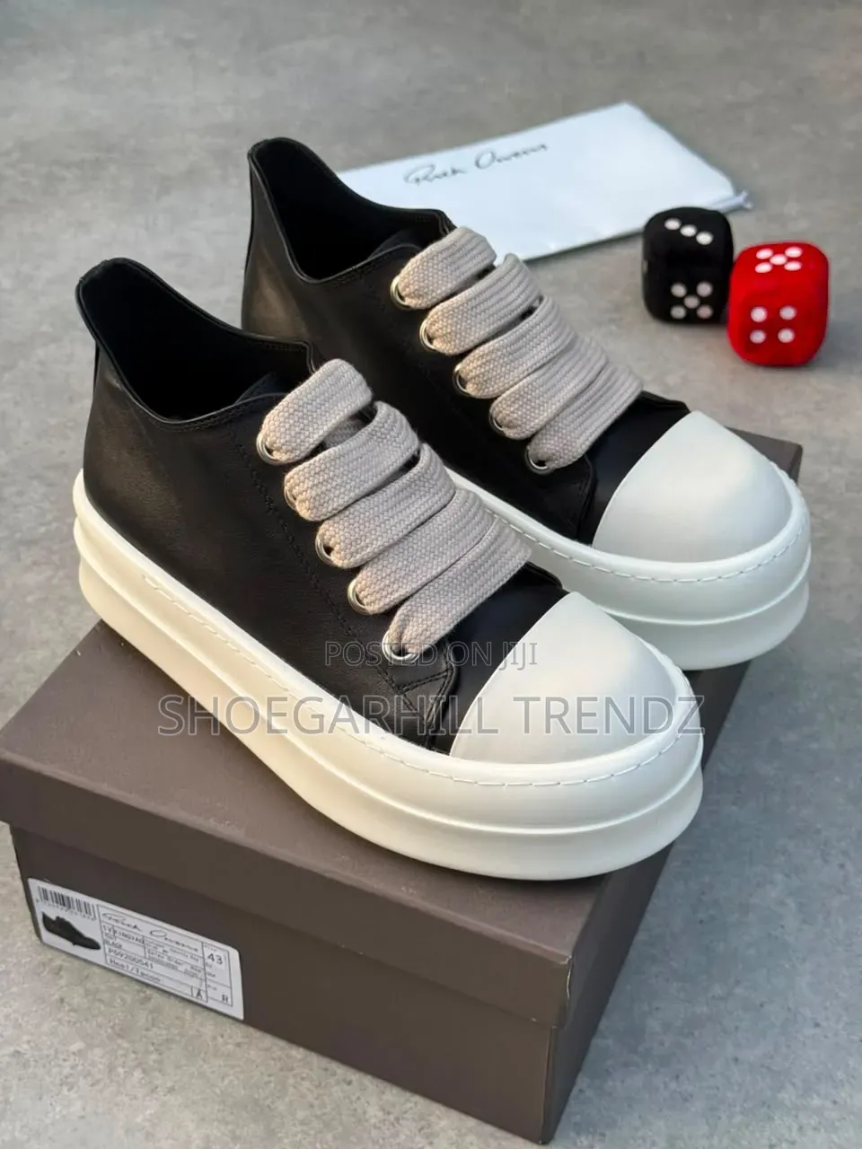 Premium Rick Owens Sneakers Double Bumper Luxury Style 2 Colorways
