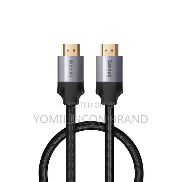 Brand New Baseus Hdmi to Hdmi Male Cable 1m - Dark Grey