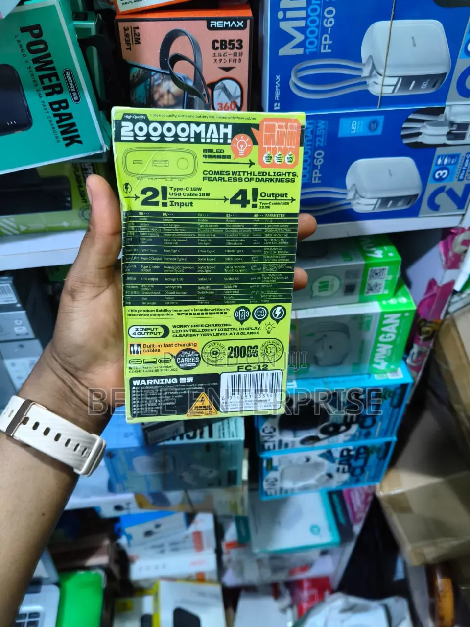 Remax Powerbank 20000mah 22.5 W Fc-12
