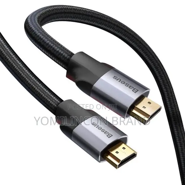 Brand New Baseus Hdmi to Hdmi Male Cable 1m - Dark Grey