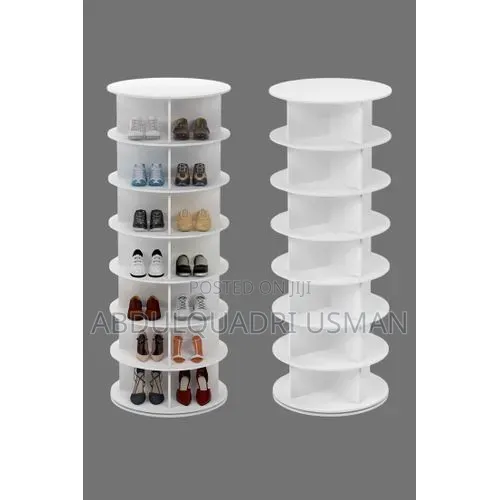 1.5 Thickness Wooden Rotating 7/Layers Shoe Rack