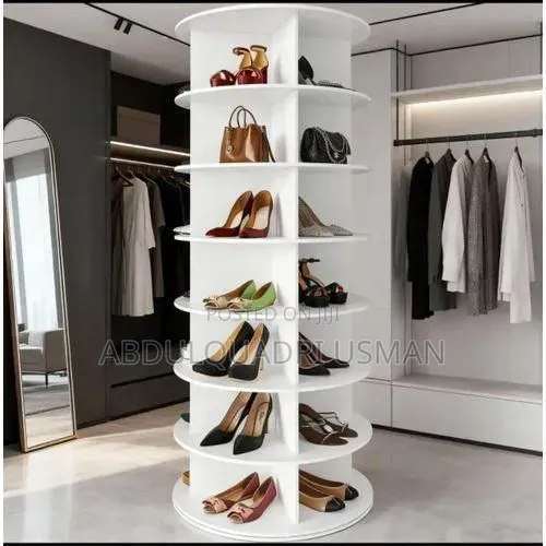 1.5 Thickness Wooden Rotating 7/Layers Shoe Rack