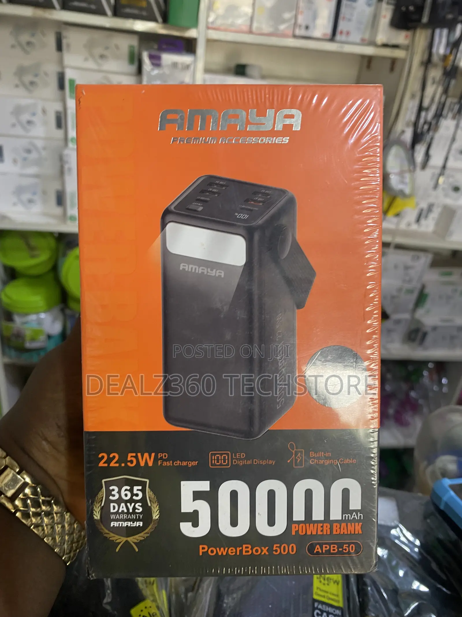 Amaya 50000mah Power Bank Fast Charging With Built-in Cables