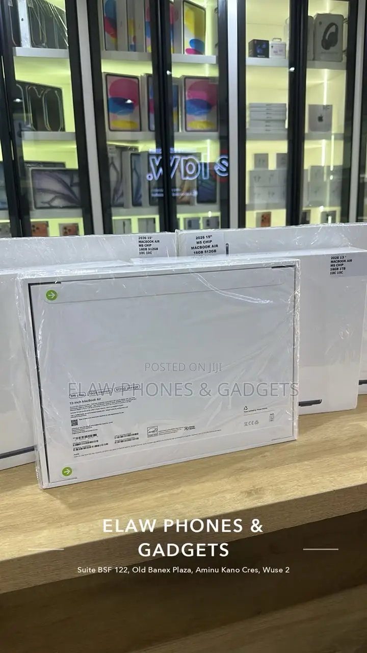 New Laptop Apple MacBook Air 2026 M5 16GB Apple M5 SSD 512GB