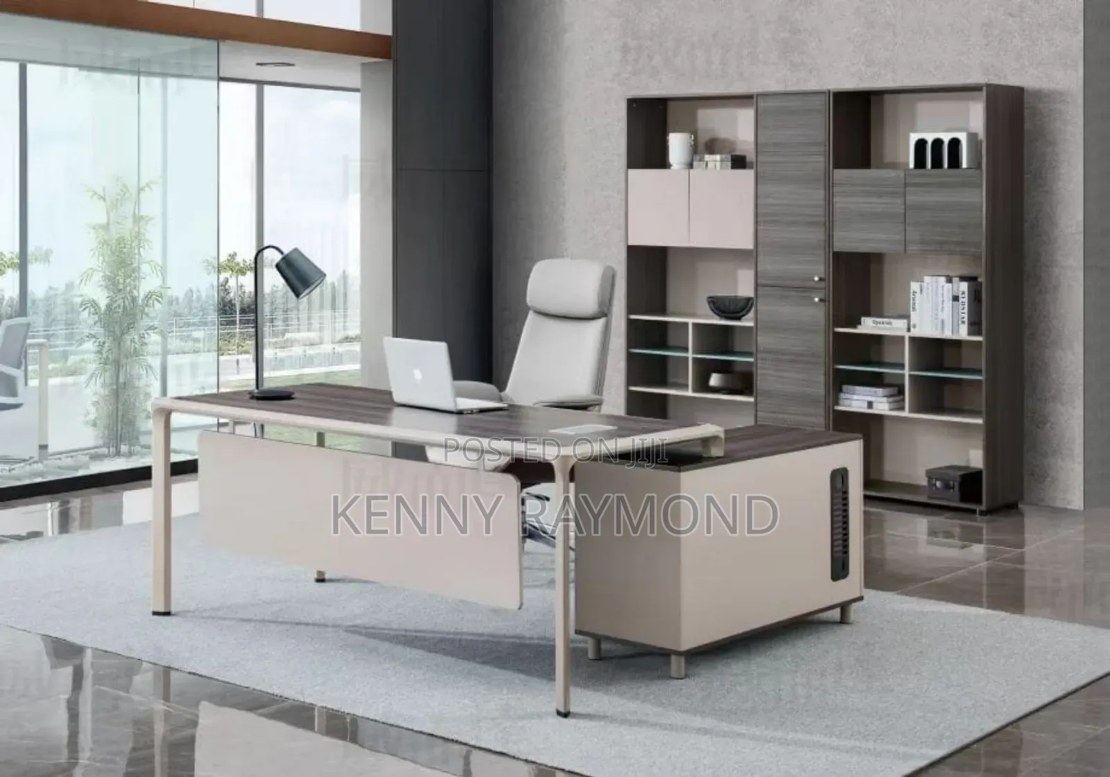 Executive Wooden Office Table With Side Extension
