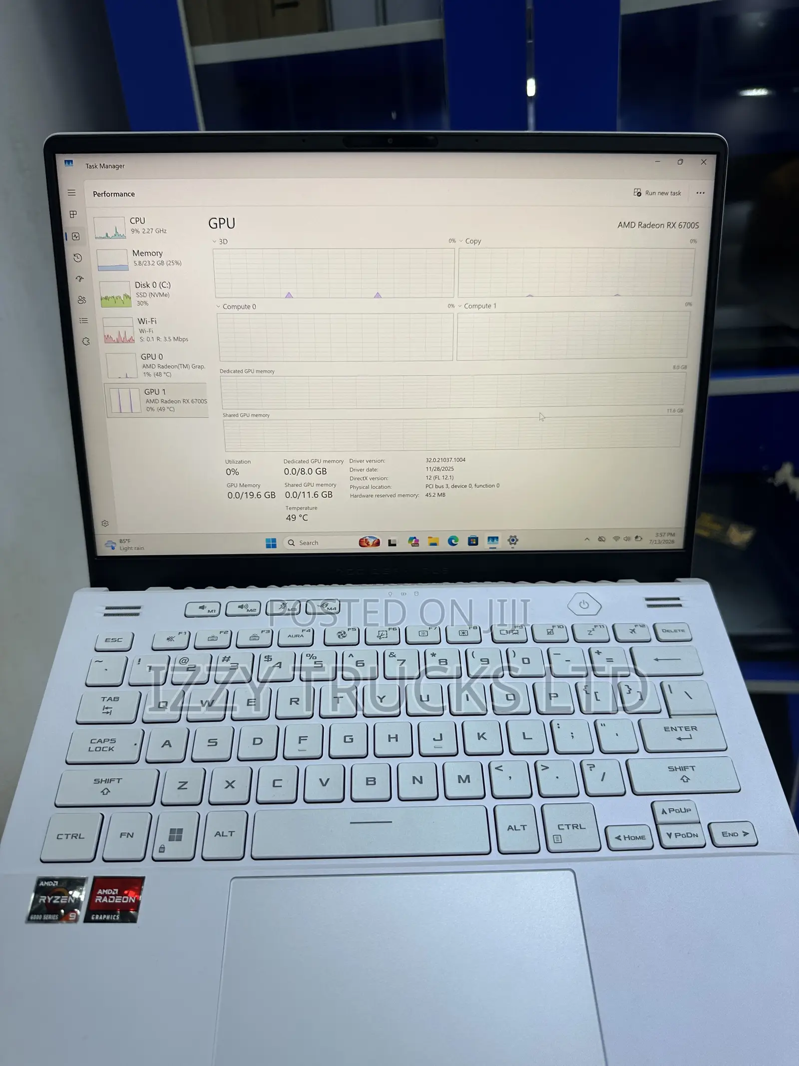 Laptop Asus ROG Zephyrus G14 24GB AMD Ryzen 9 SSD 1T