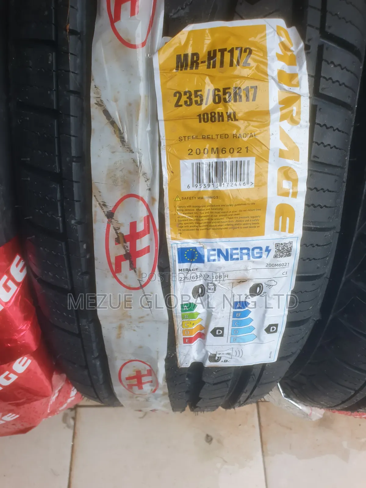 Mirage Tyre 235/65/17
