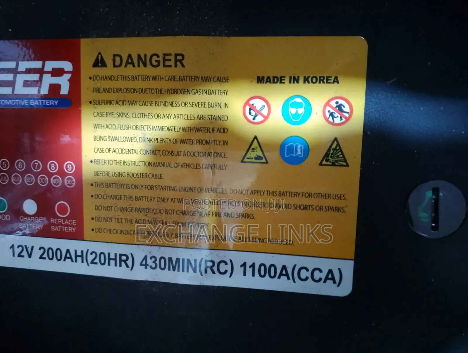 Pioneer 200ah Korea Battery