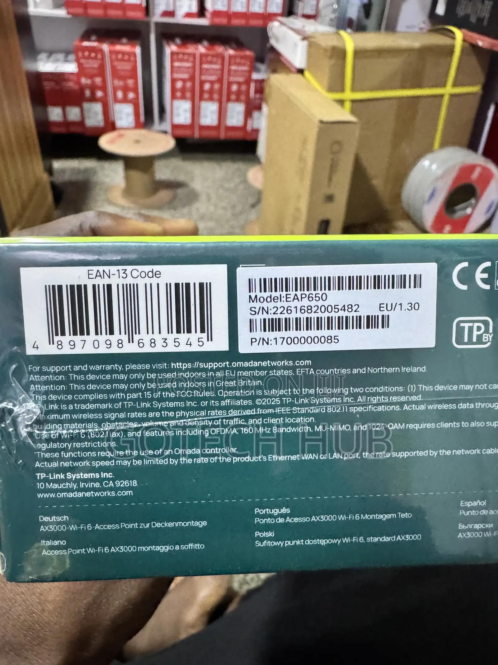 TpLink Ceiling Mount Access Point Eap650 Ax3000