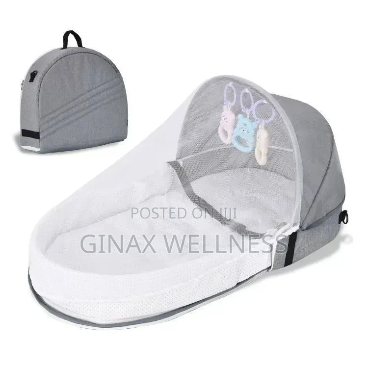 Portable Baby Bed Bag With Mosquito Net and Diaper Organizer (0-10m)