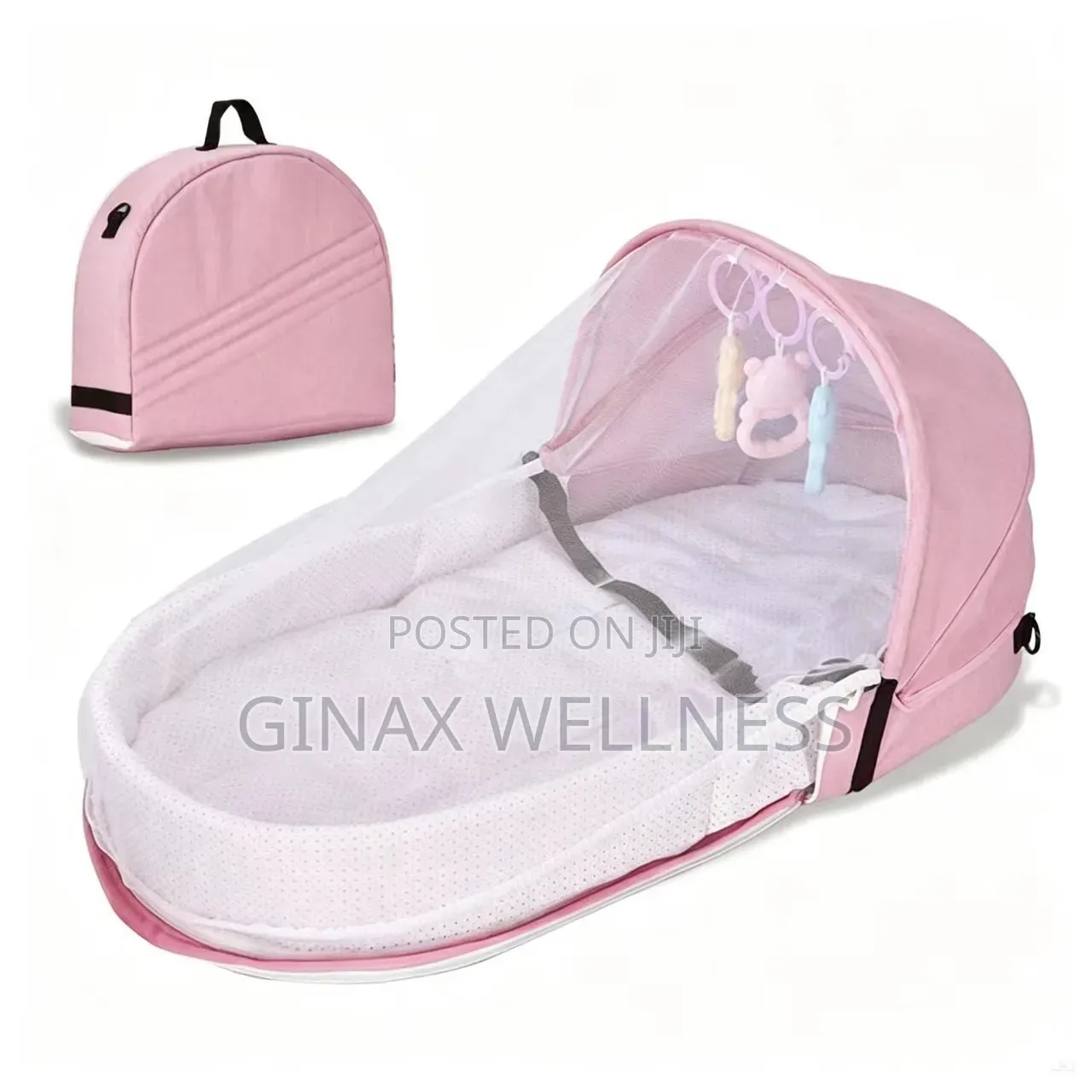 Portable Baby Bed Bag With Mosquito Net and Diaper Organizer (0-10m)
