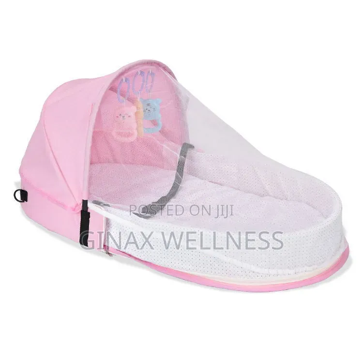 Portable Baby Bed Bag With Mosquito Net and Diaper Organizer (0-10m)