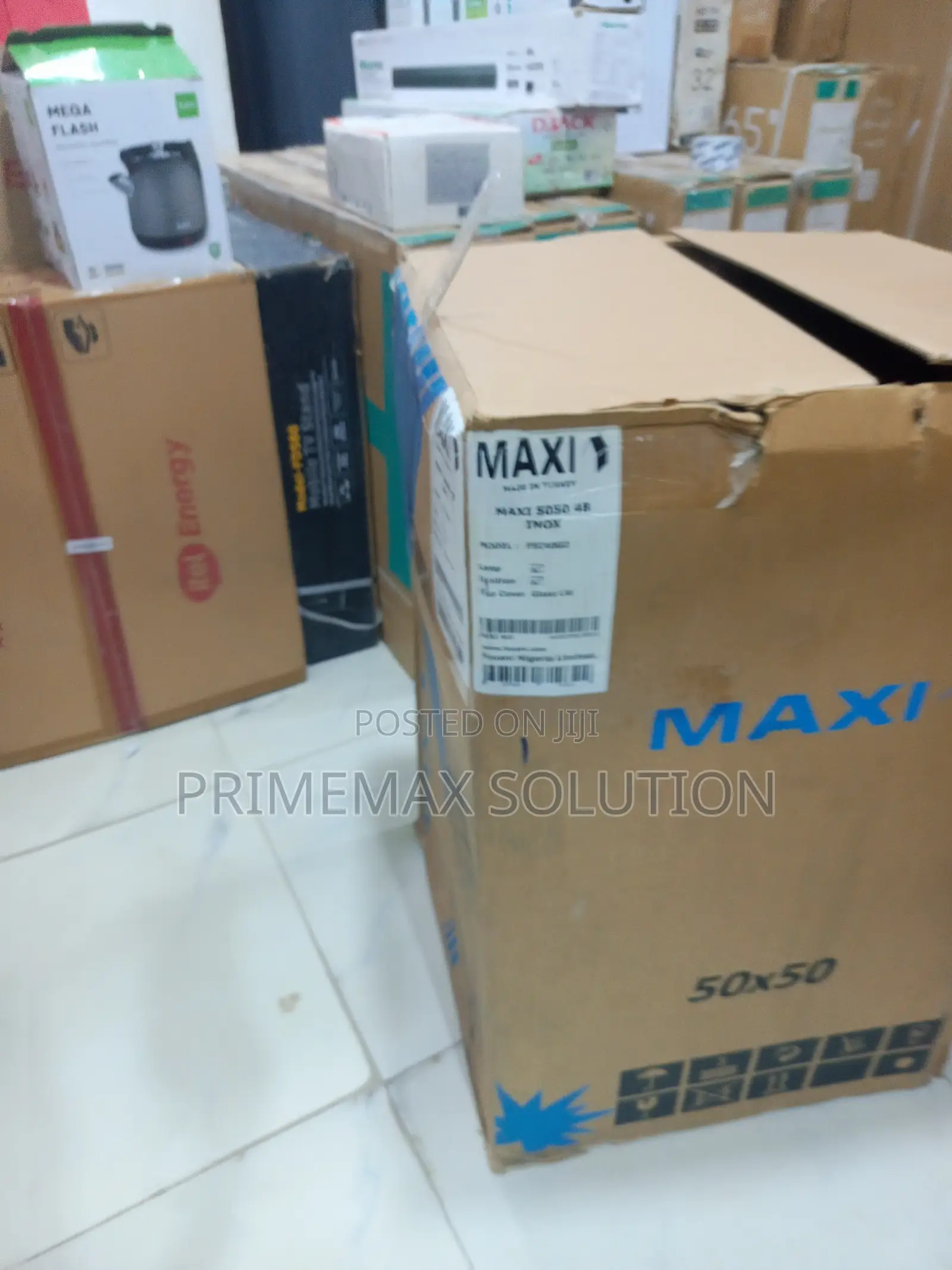 Maxi 4-Burner Inox Gas Cooker and Oven 50x50
