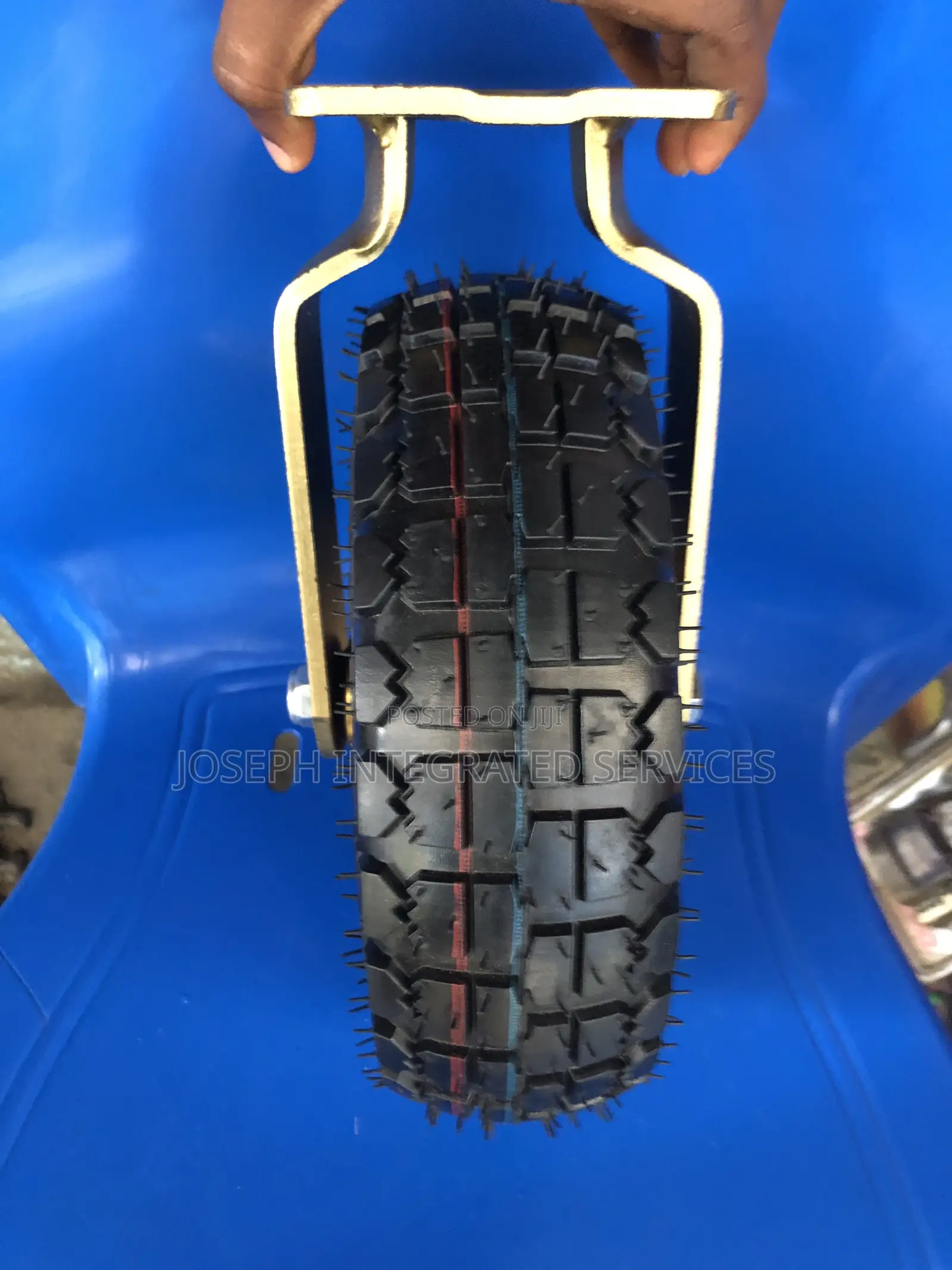 10-Inch 4.10/3.50-4 Pneumatic Rubber Tire and Wheel Assembly (Four Set