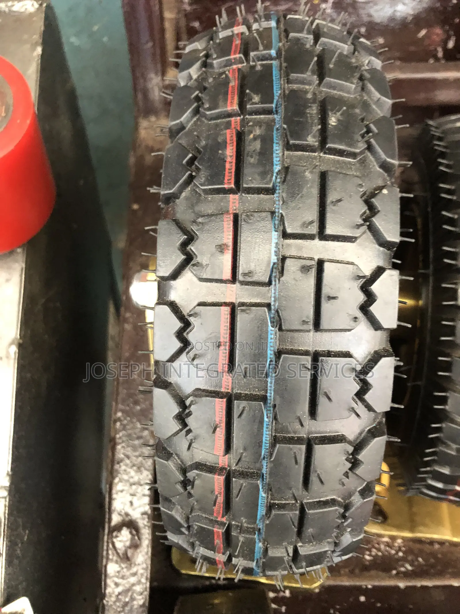 10-Inch 4.10/3.50-4 Pneumatic Rubber Tire and Wheel Assembly (Four Set