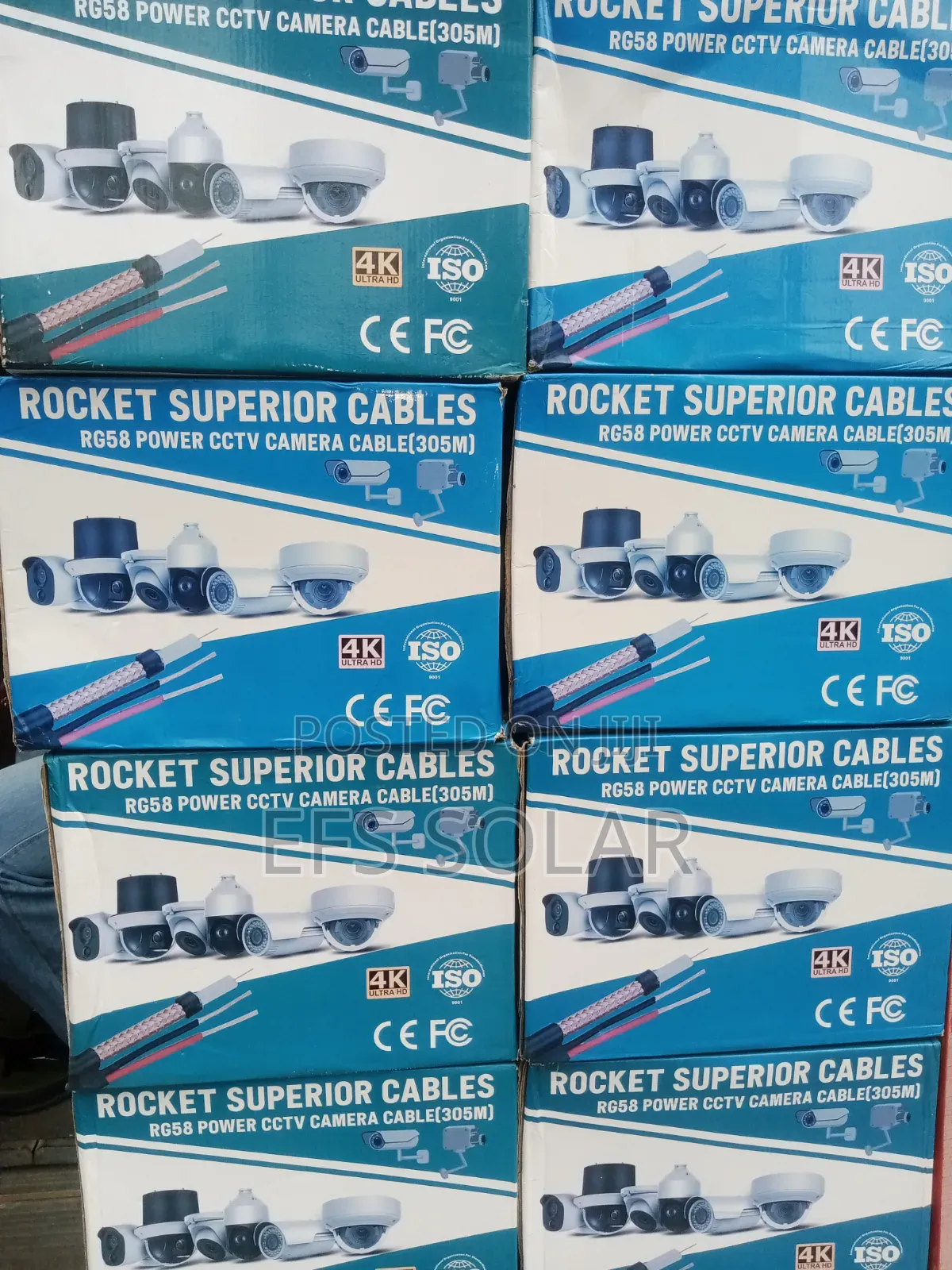 Rocket Superior Rg58 CCTV Camera Power Cable 305m Roll