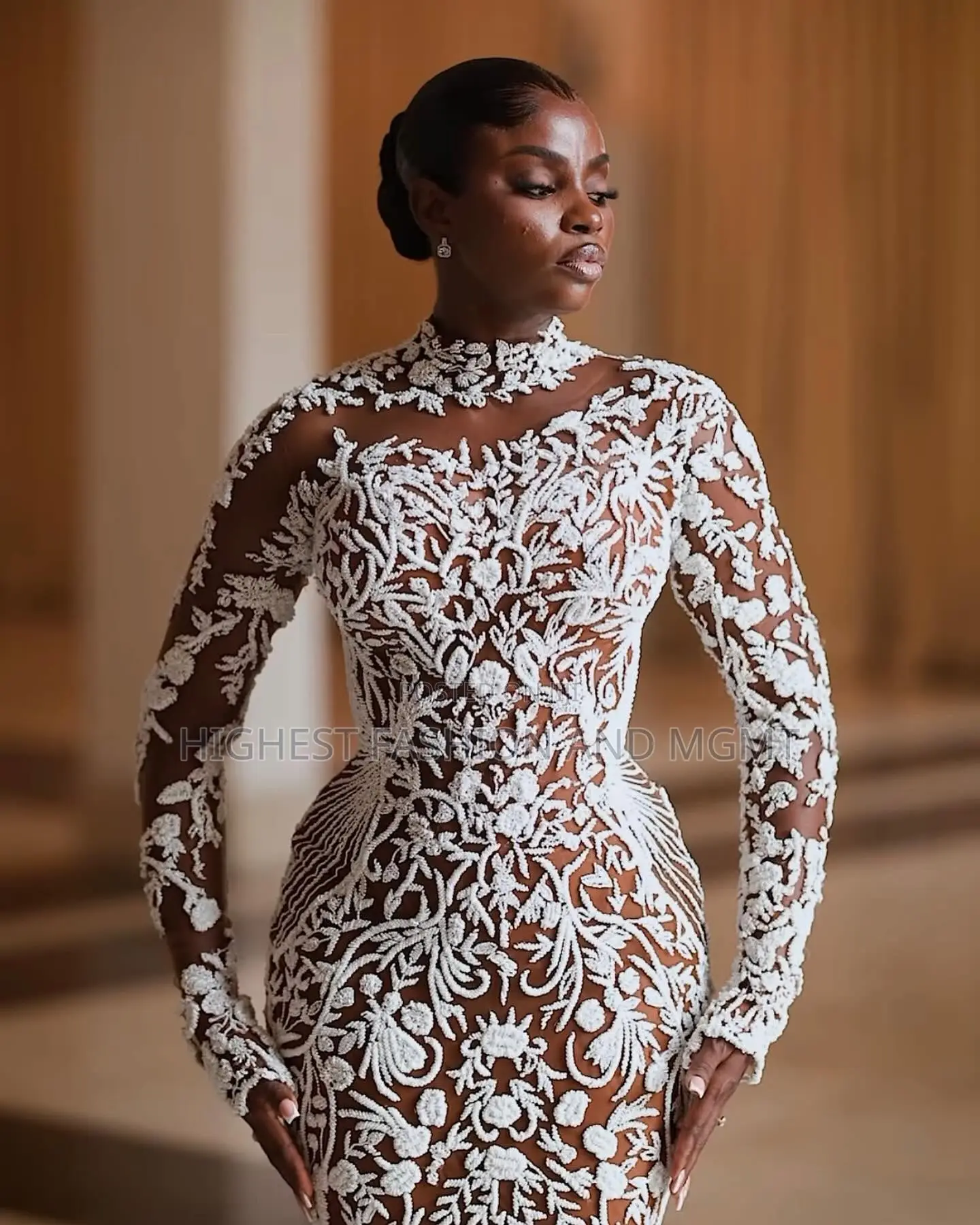 Embroidered Illusion Gown Groom’S Tailored White Tuxedo