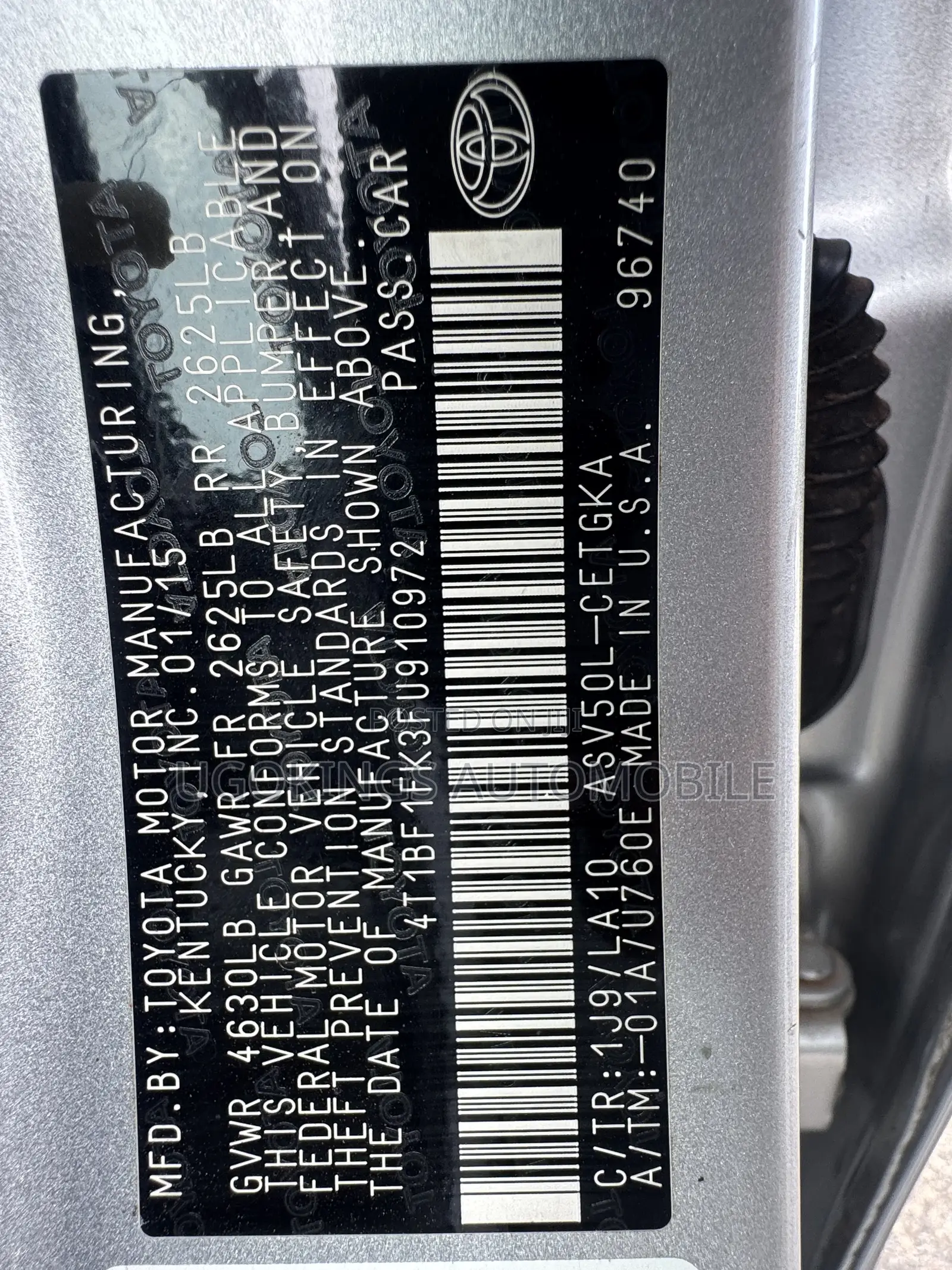 Toyota Camry XLE 4dr Sedan (2.5L 4cyl 6A) 2015 Silver