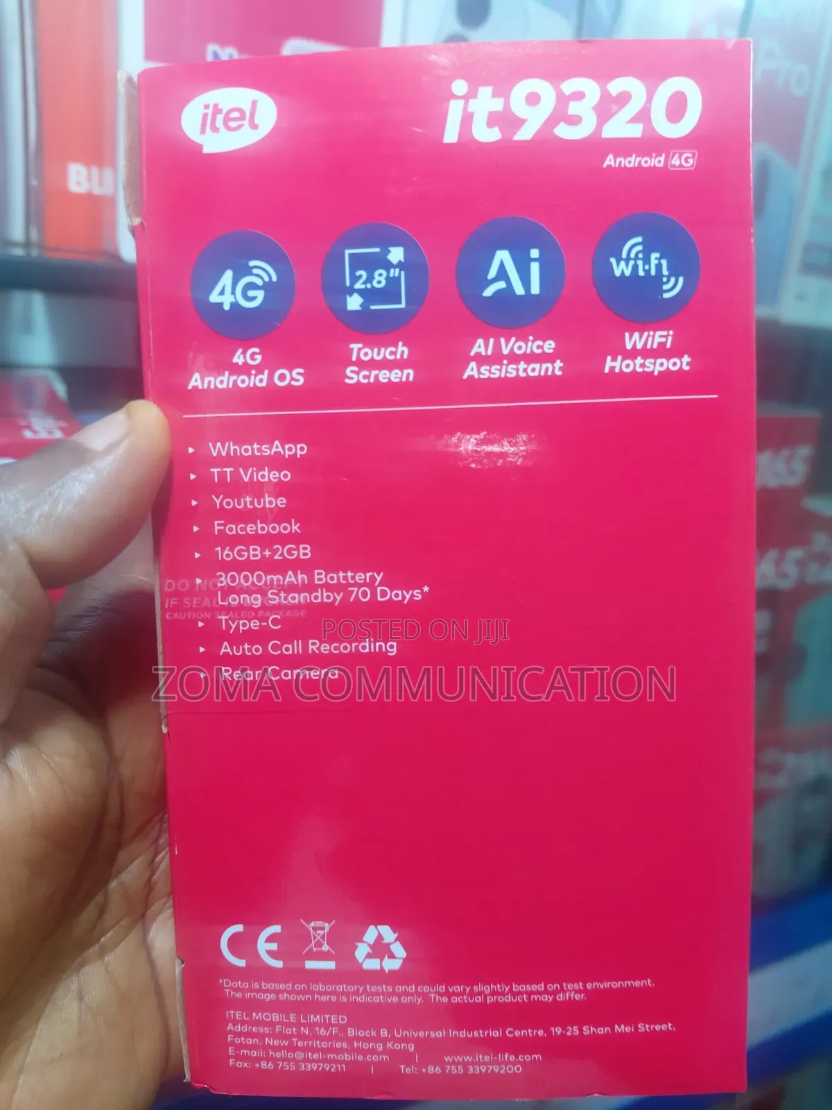 New Itel it9320 16 GB Blue