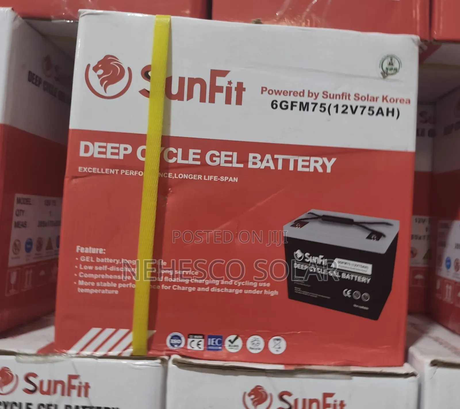 Sunfit 12v 75ah Deep Cycle Gel Battery – Smart Energy Storage