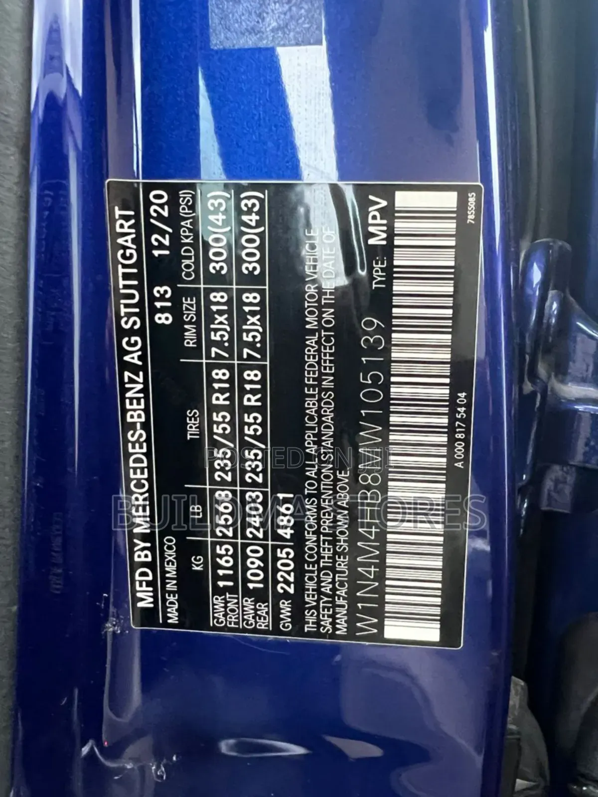 Mercedes-Benz GLB-Class GLB 250 4MATIC 2021 Blue