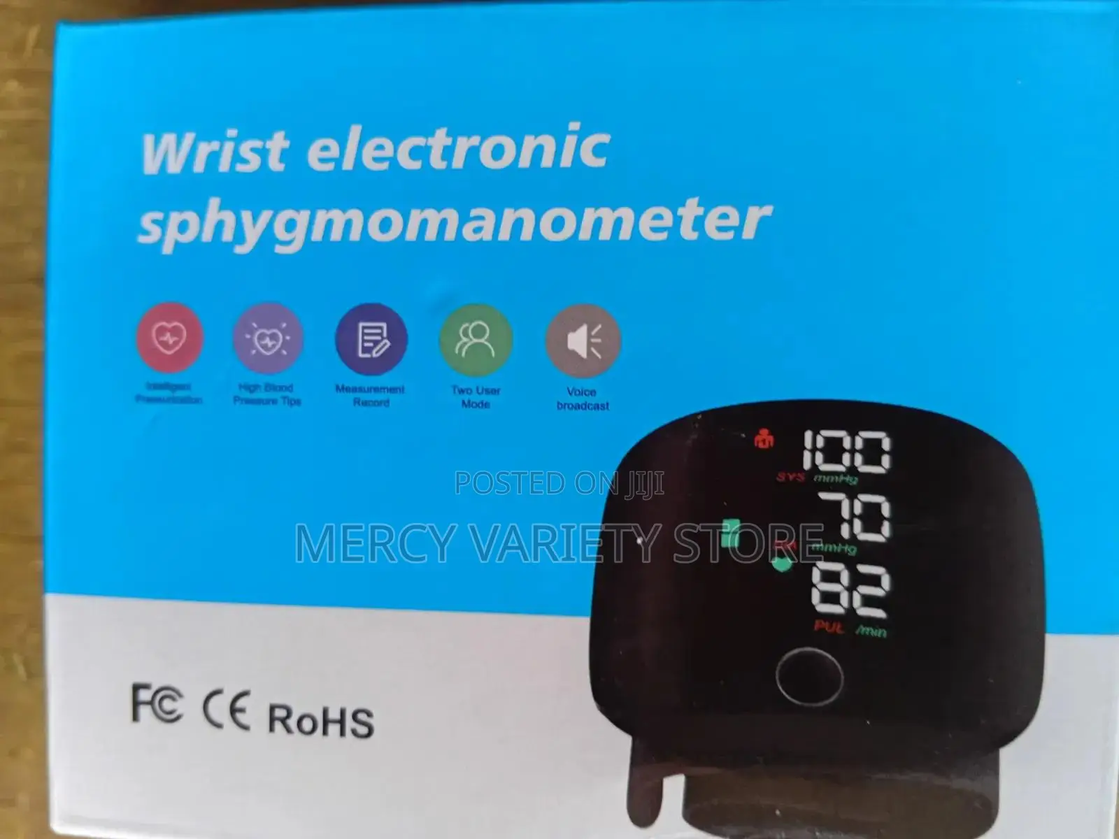 Rechargeable Wrist Blood Pressure Monitor