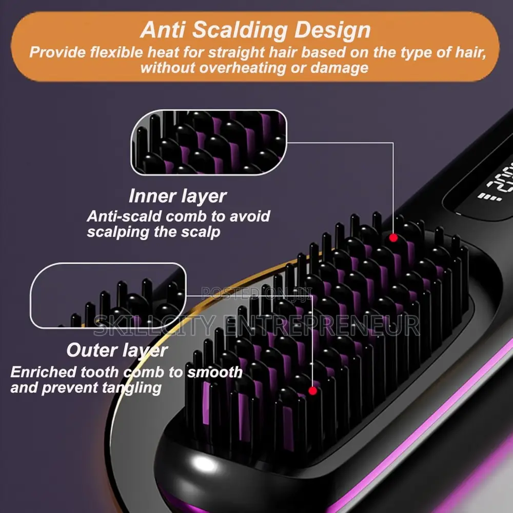 Wireless Straightening Hair Comb