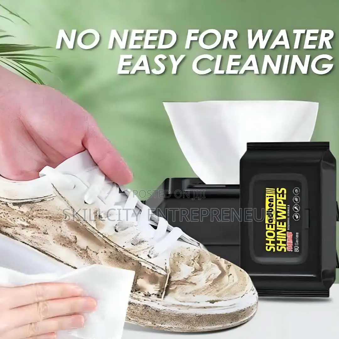 80pcs Shoe and Leather Shine Wipes