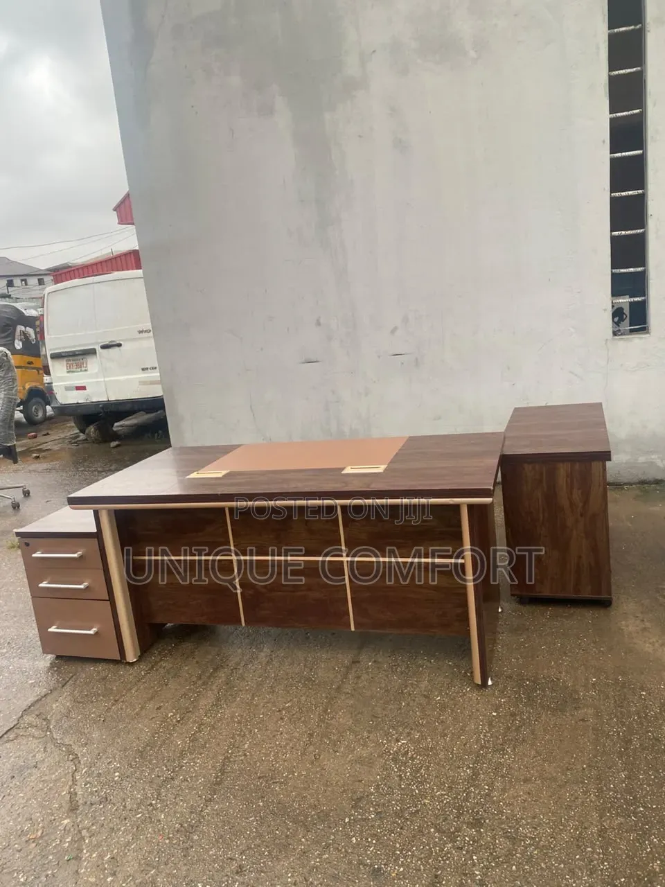 Imported Executive Office Table, Extension and Drawer
