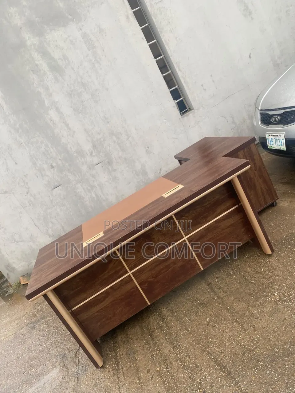 Imported Executive Office Table, Extension and Drawer