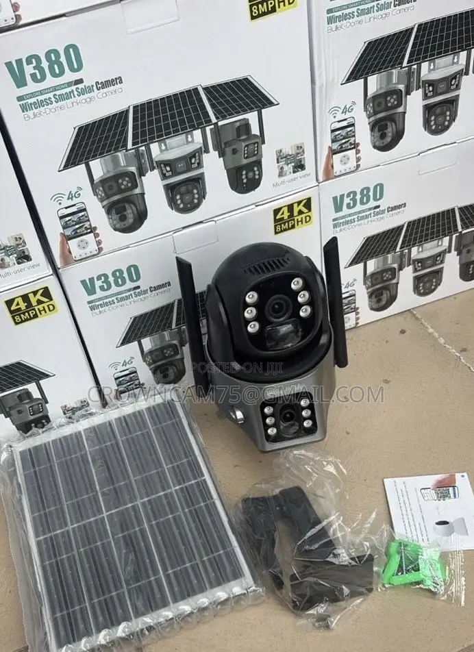 High Performance Solar Powered Dual Lens CCTV Camera 4g