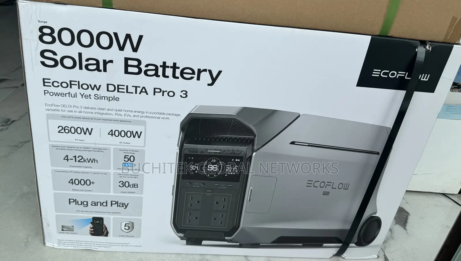 Ecoflow Delta Pro 3 Power Station 4000watts 4096wh 230v 50hz